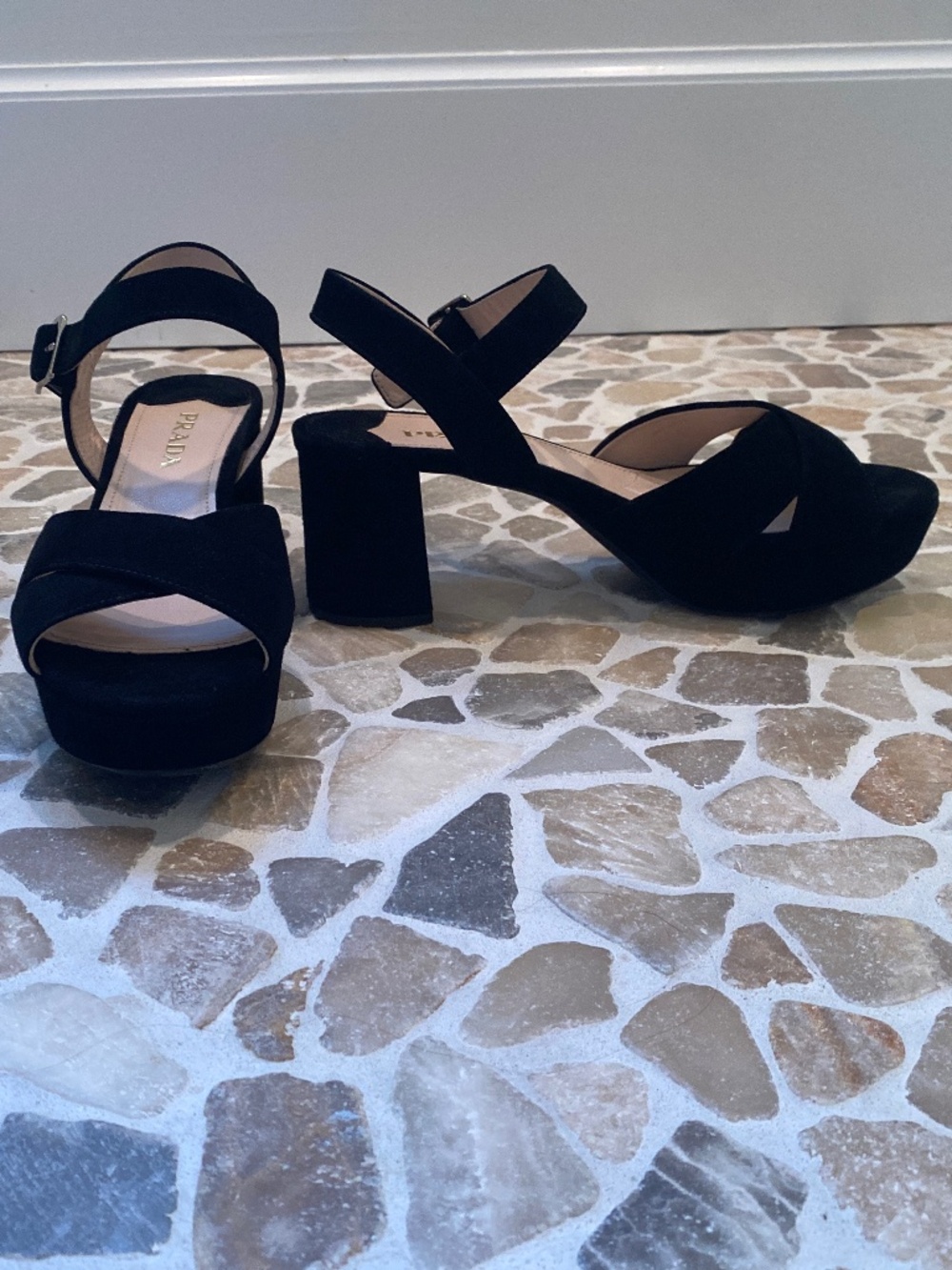 Prada Suede Slingback Sandals